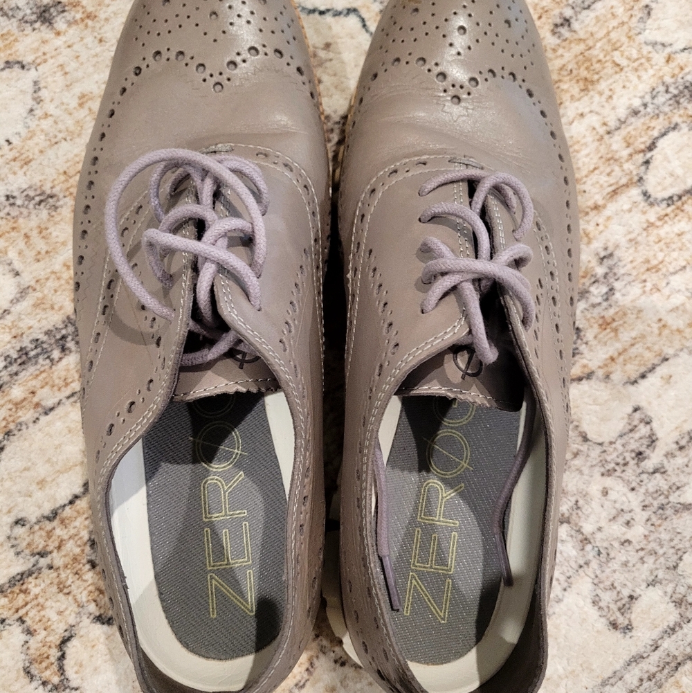 Cole Haan Men's Gray Brogue Flats